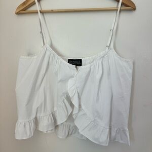 Danielle Bernstein Womens Cotton Blend Crop Tank Top